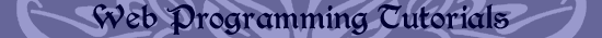 Web Programming Tutorials